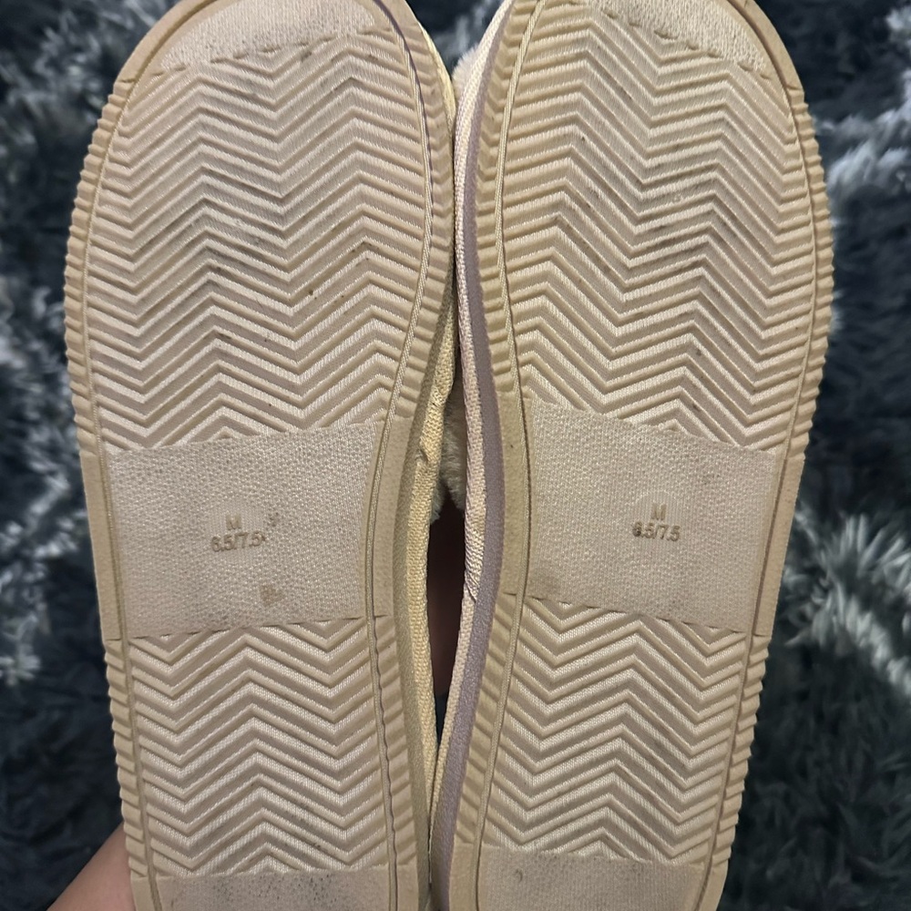 Juicy Couture Beige Furry Slides with Rhinestones - Picture 3 of 3